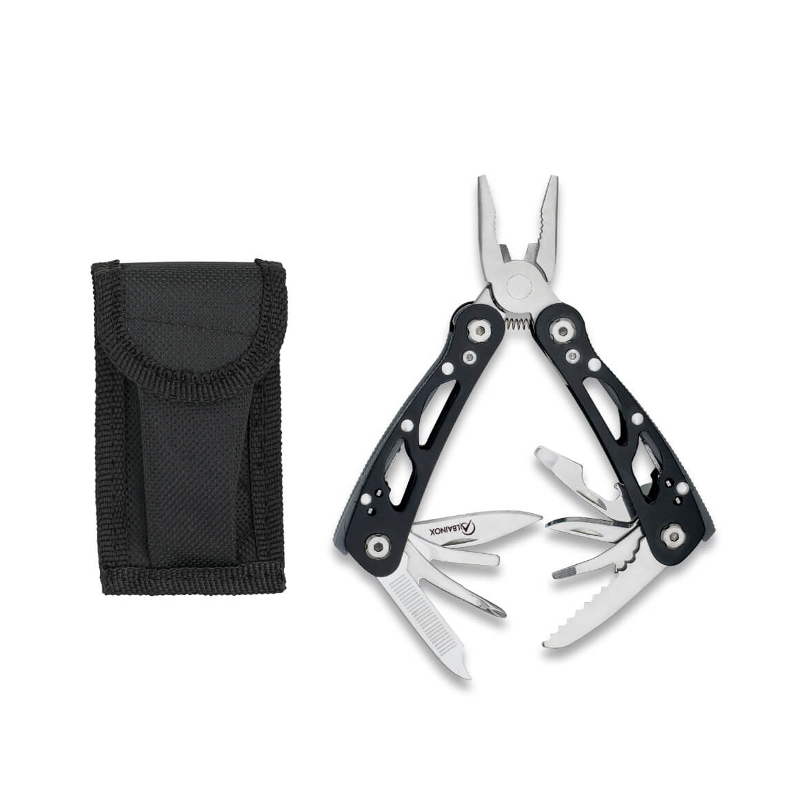 Alicate multiuso com 11 ferramentas com bainha de nylon