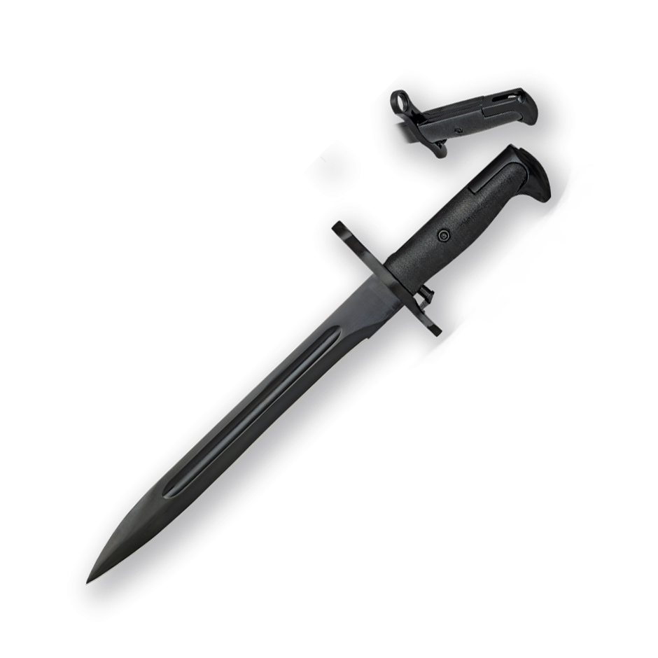 Bayoneta táctica con hoja negra de 25 cm