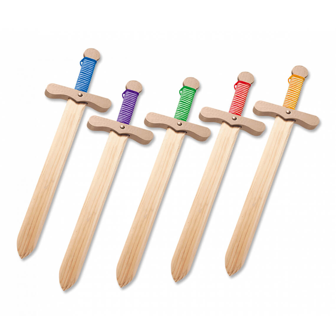 Espada de madera con mango de distintos colores y una longitud de...