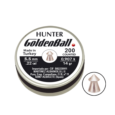 Plomos Goldenball Hunter Calibre 5.5 mm 200 pcs