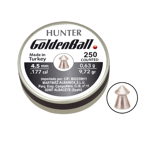 Plomos Goldenball Hunter Calibre 4.5 mm 250 pcs