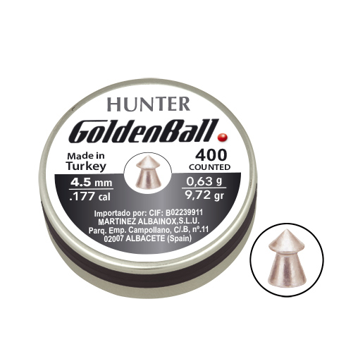 Plomos Goldenball Hunter Calibre 4.5 mm 400 pcs