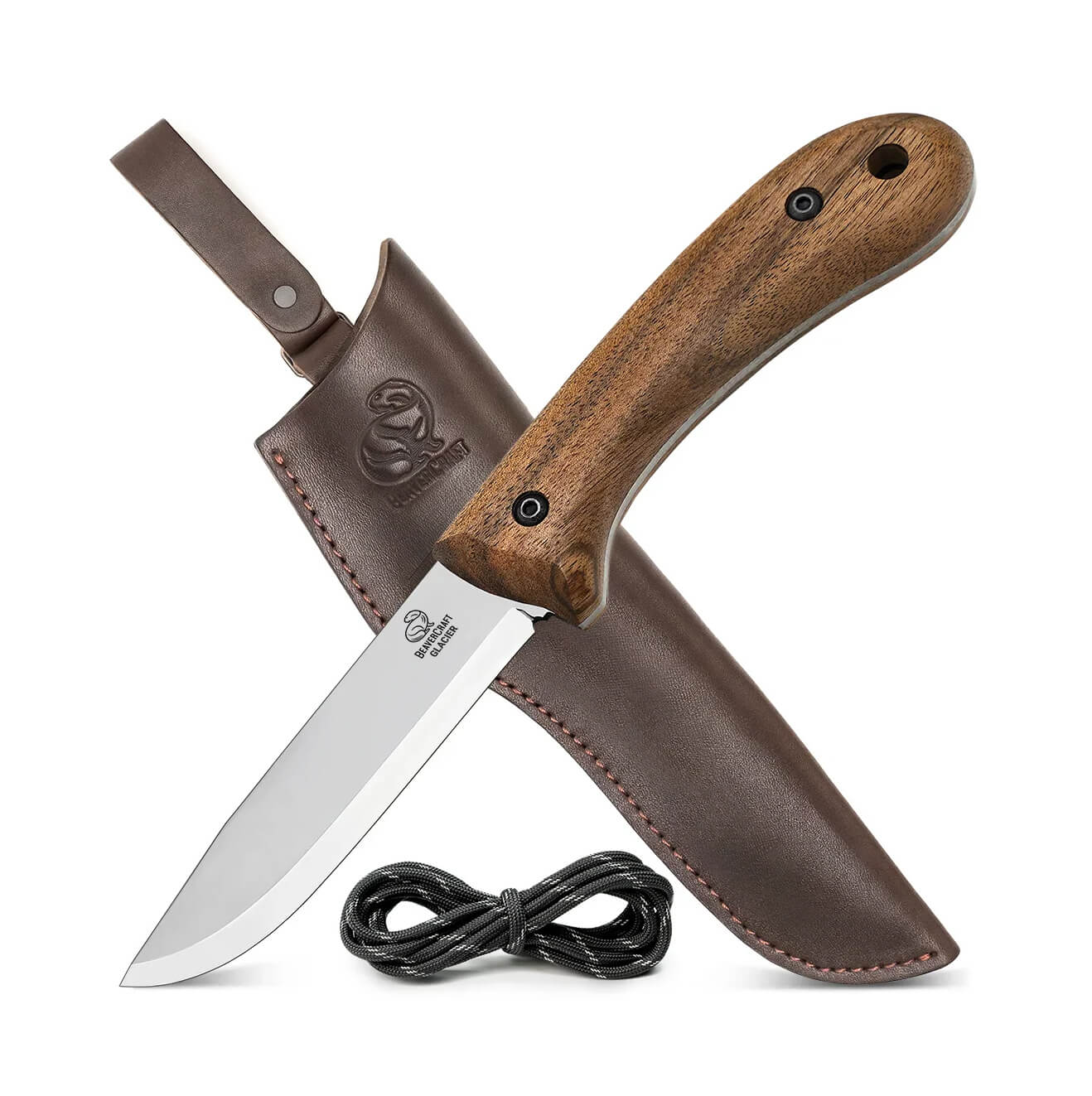 Cuchillo Bushcraft BSH2 con mango de madera de nogal BeaverCraft