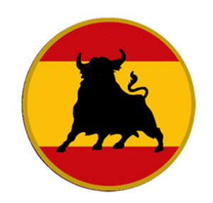 Customizable Spanish flag keychain