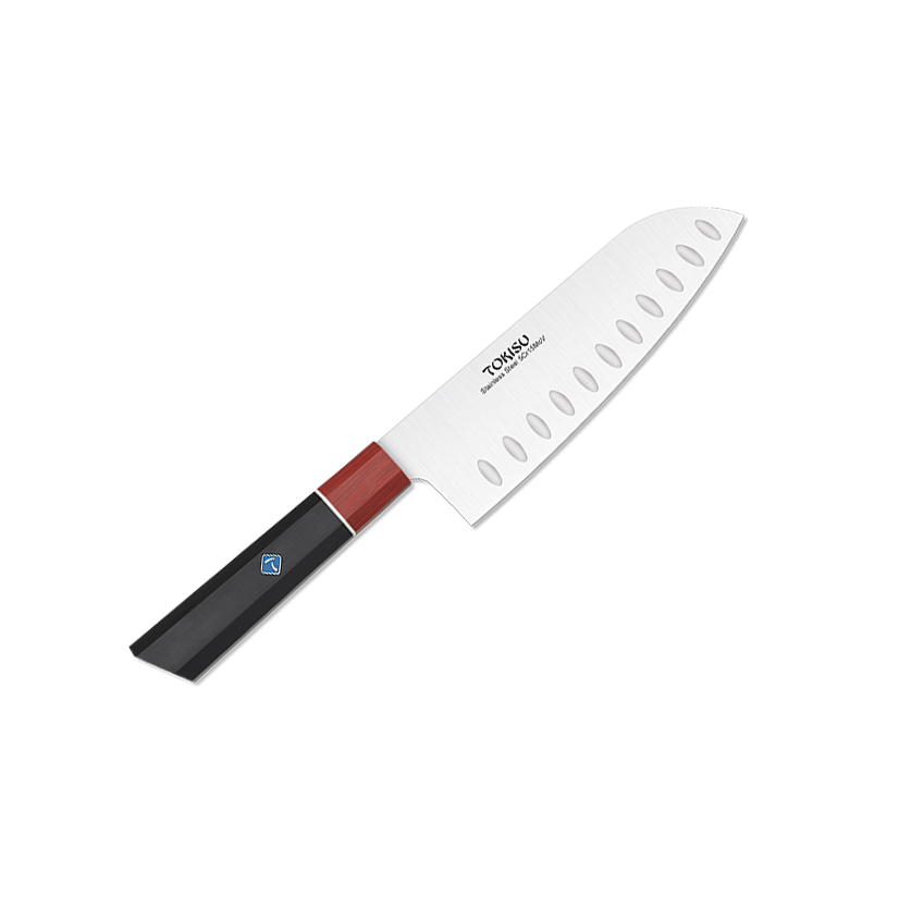 Cuchillo de cocina Santoku con hoja de 17 cm y mango de G10 negro...