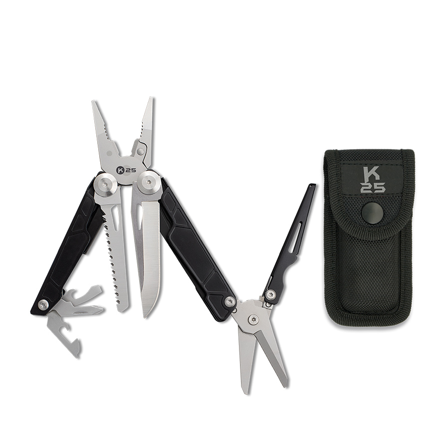 Alicates multiusos K25 con 7 usos y mango de aluminio negro