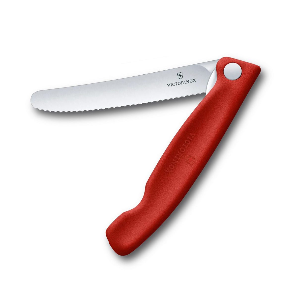 Victorinox Swiss Classic Folding Table Knife Serrated Edge Red Handle