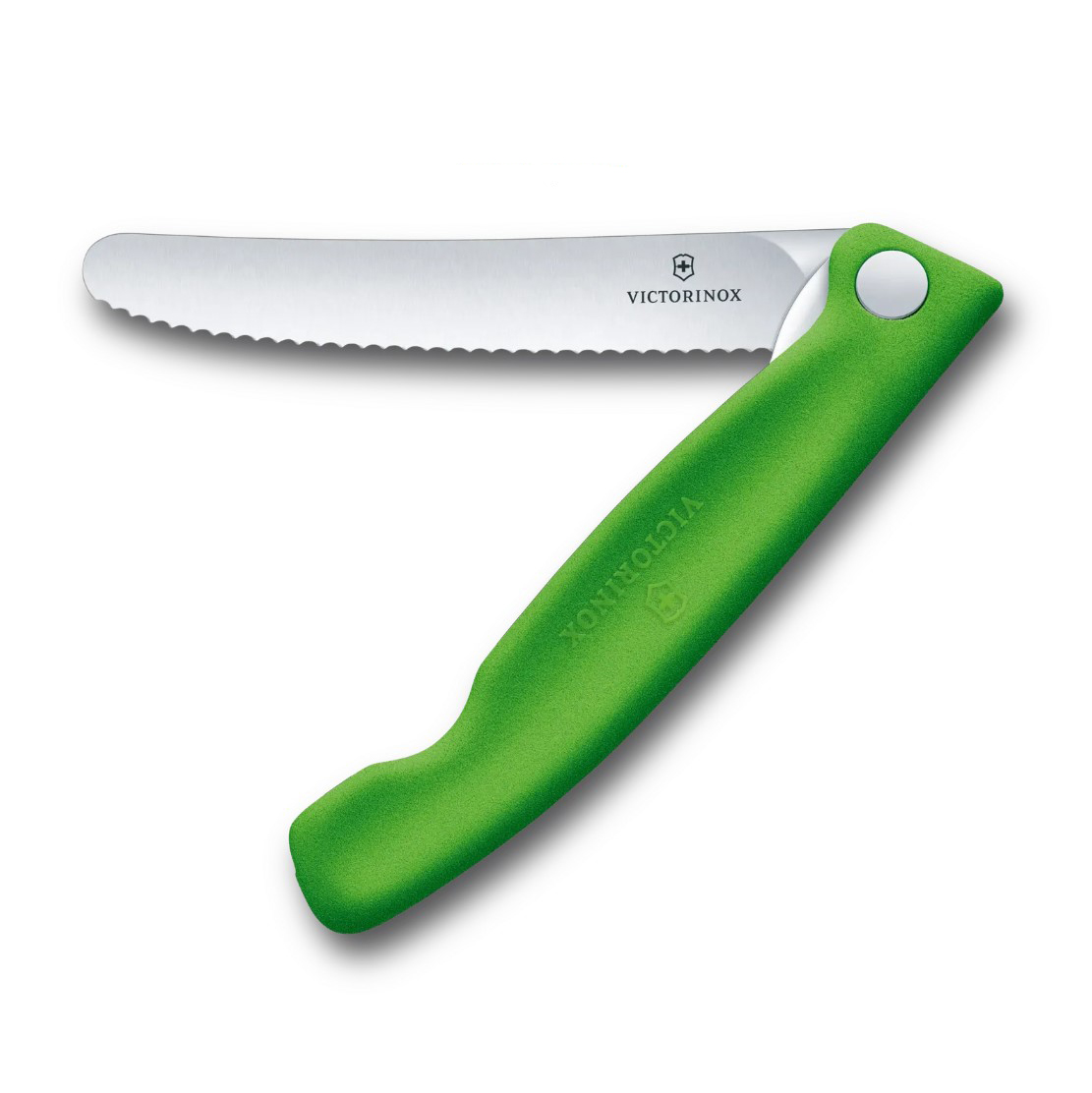 Victorinox Swiss Classic Folding Table Knife Serrated Edge Green Handle