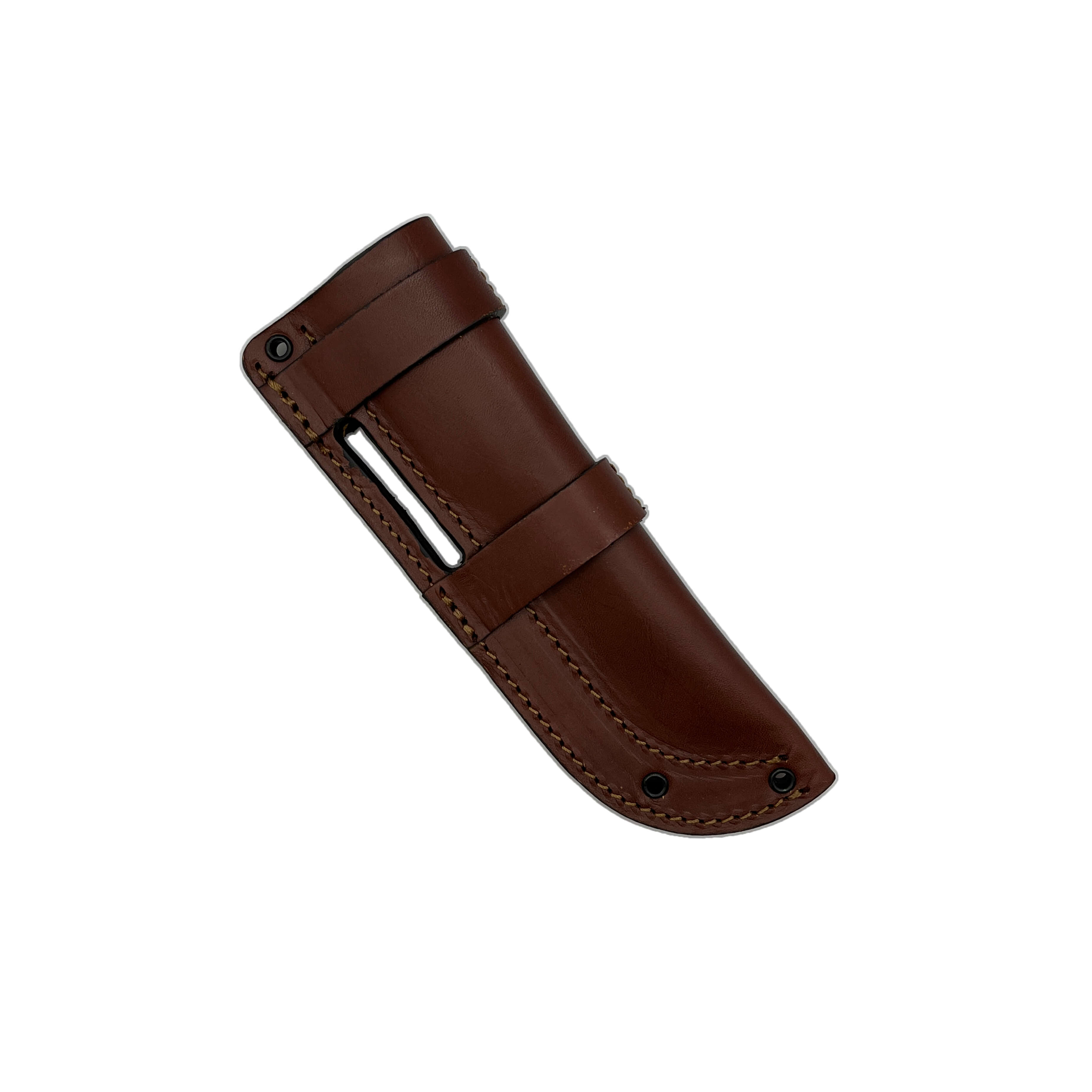 Cuchillo bushcraft Amarok-4F con mango de madera de nogal y hoja de 4" filo plano