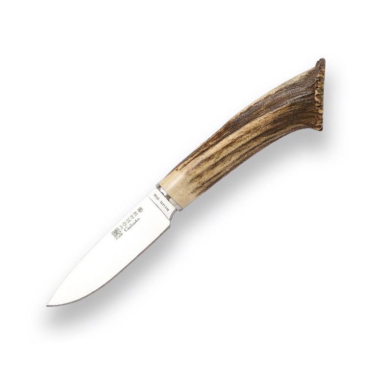 Cuchillo de caza Joker Gabato con mango de asta de ciervo con cor...