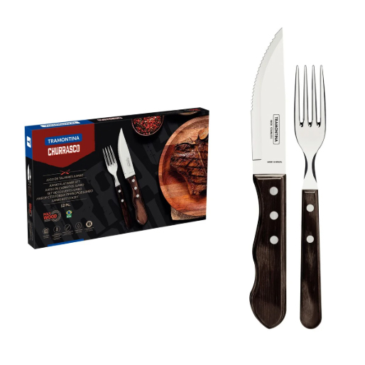 Set cubiertos para barbacoa o cocina de 12 piezas Tramontina