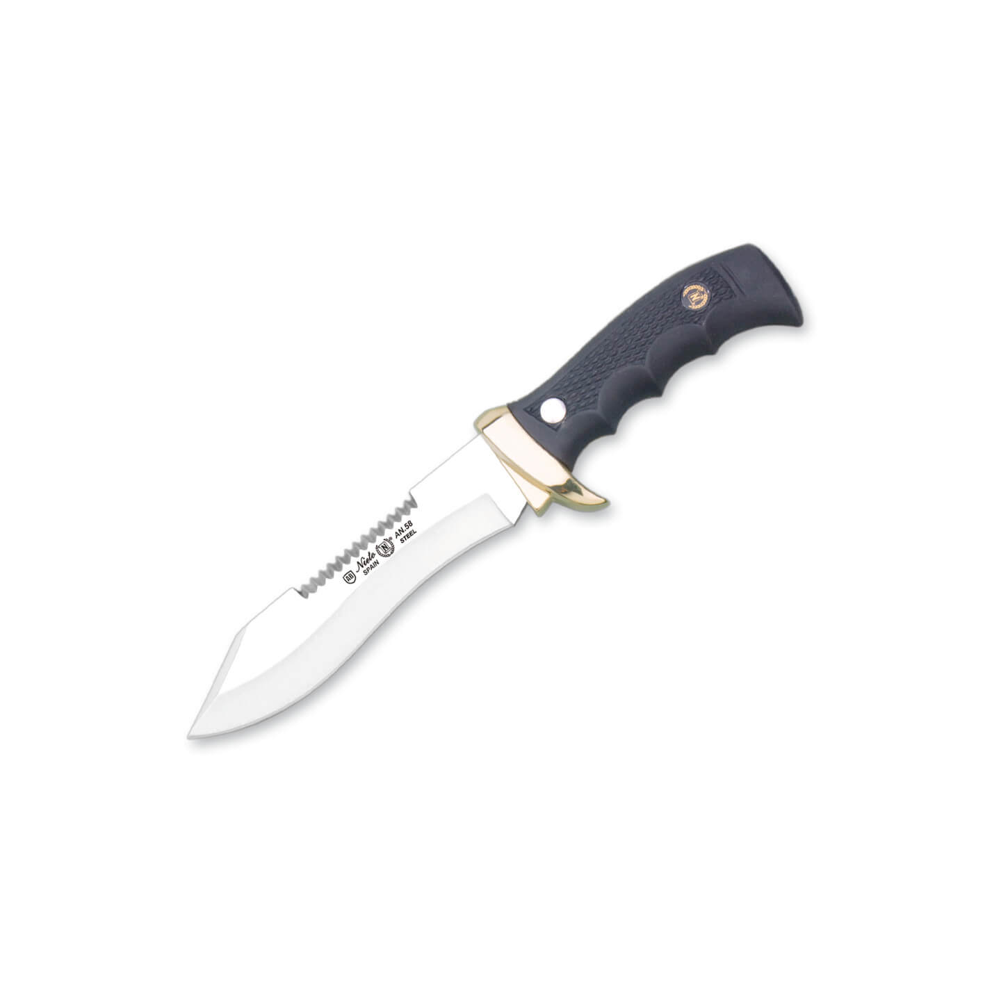 Cuchillo de caza Nieto Aventurero con mango de forprene y zamak c...