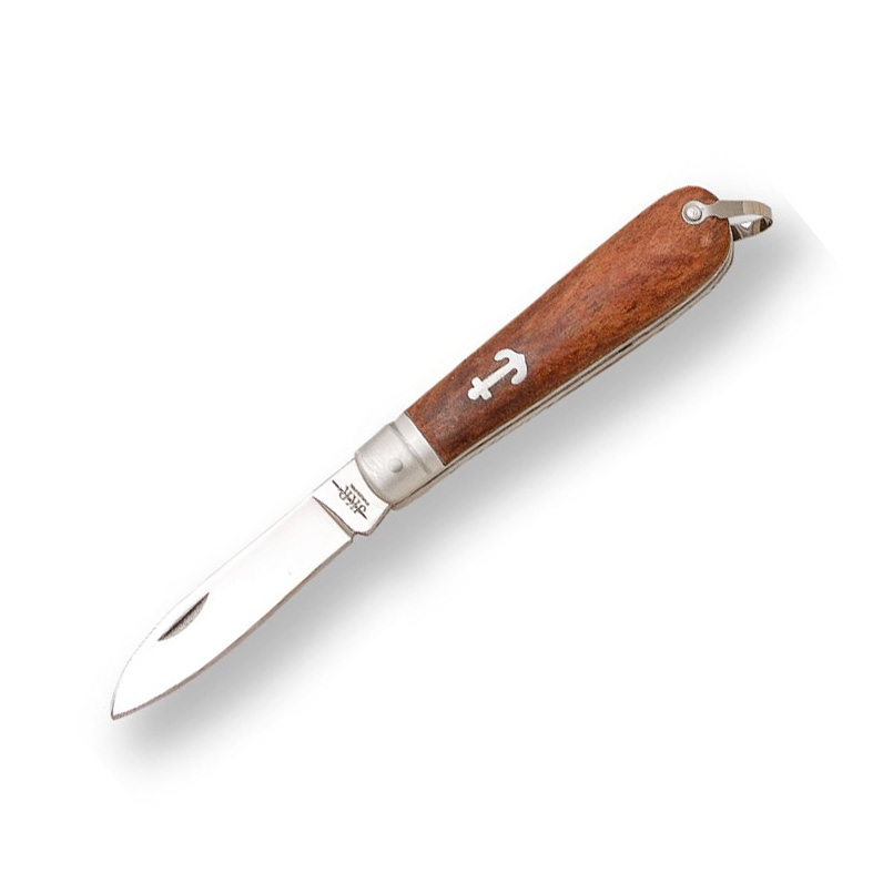 Navaja marinera con mango de madera y hoja de 7.5 cm