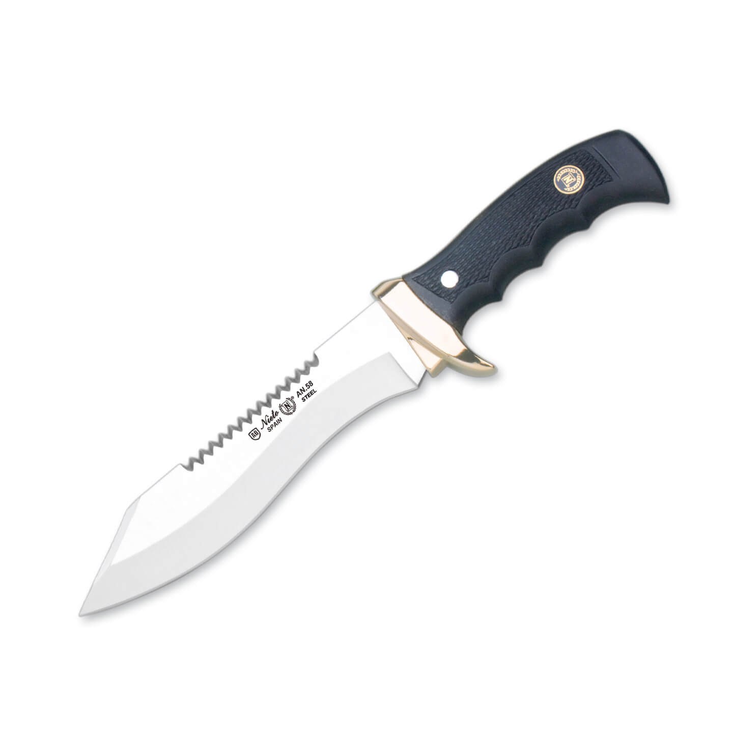 Cuchillo de caza Nieto Aventurero con mango de forprene y zamak c...