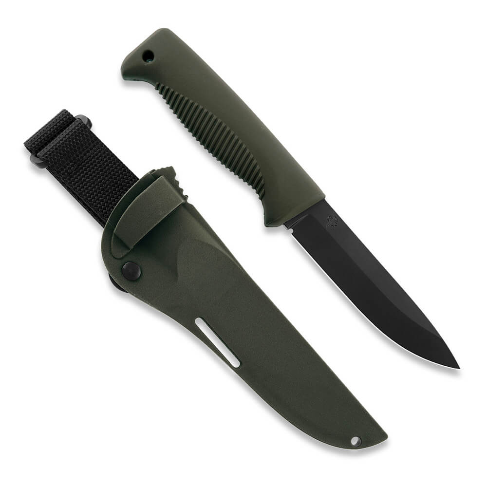 Cuchillo M07 Ranger Puukko con recubrimiento PTFE negro en la hoj...