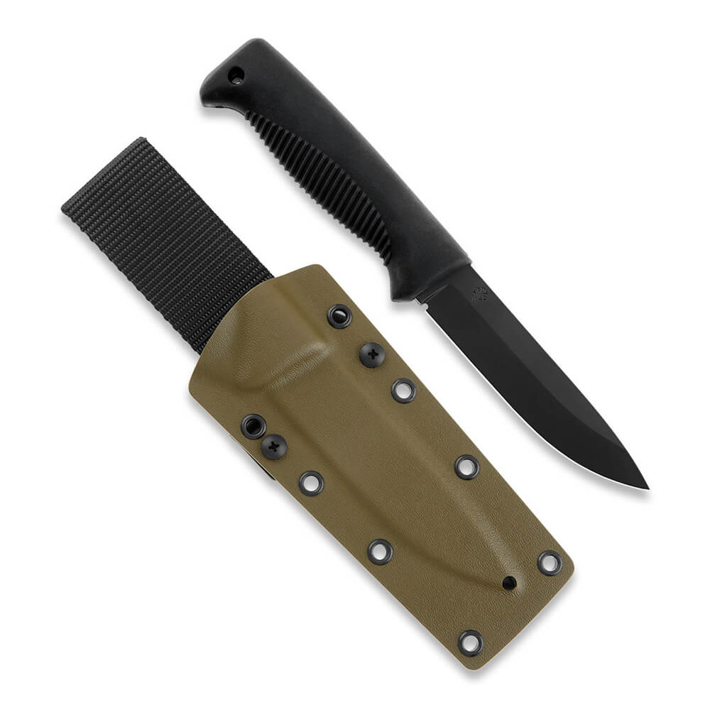Cuchillo M07 Ranger Puukko con recubrimiento PTFE negro en la hoj...