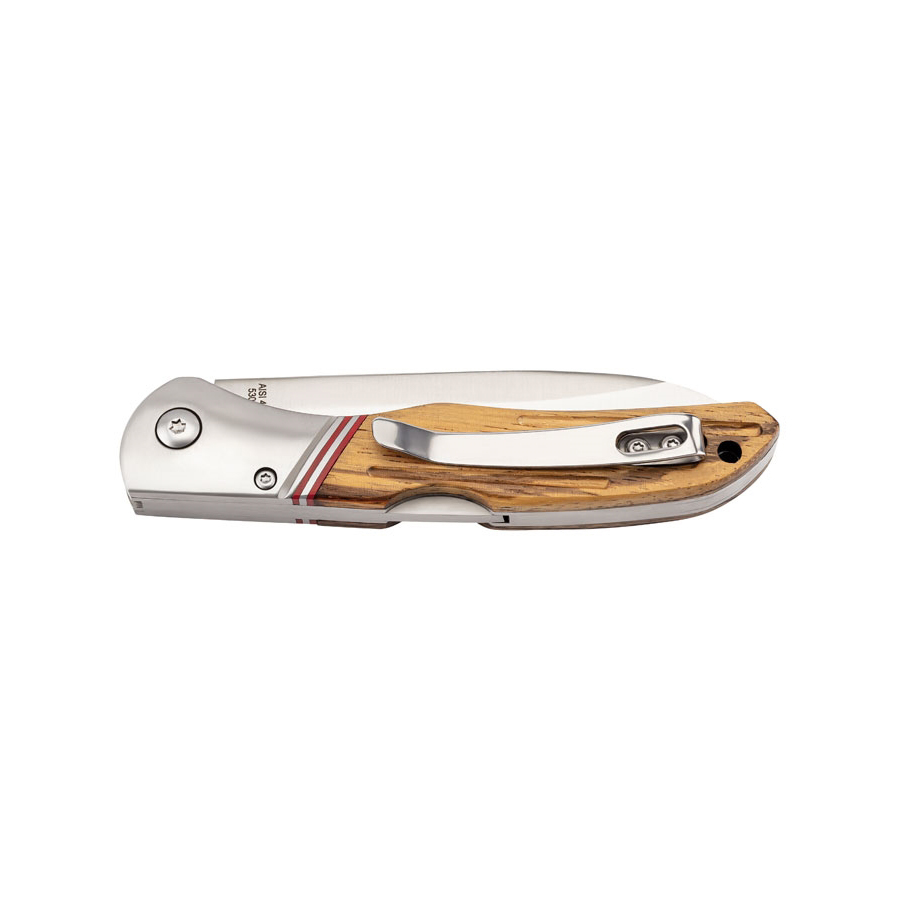 Herbertz pocket knife with 8.8 cm blade and zebrawood handle with stainless steel ferrule