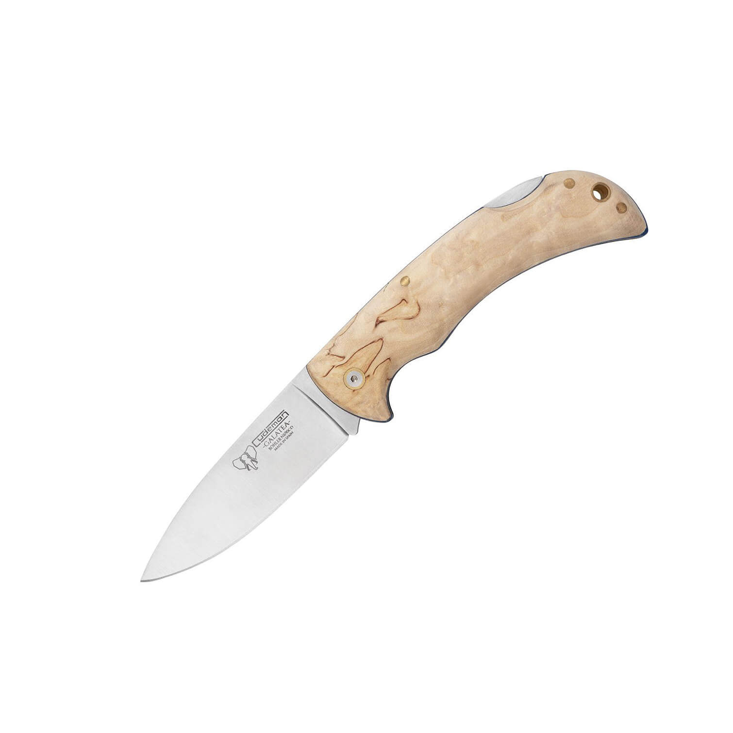 Navaja de bolsillo Cudeman Galatea con mango de madera de abedul ...