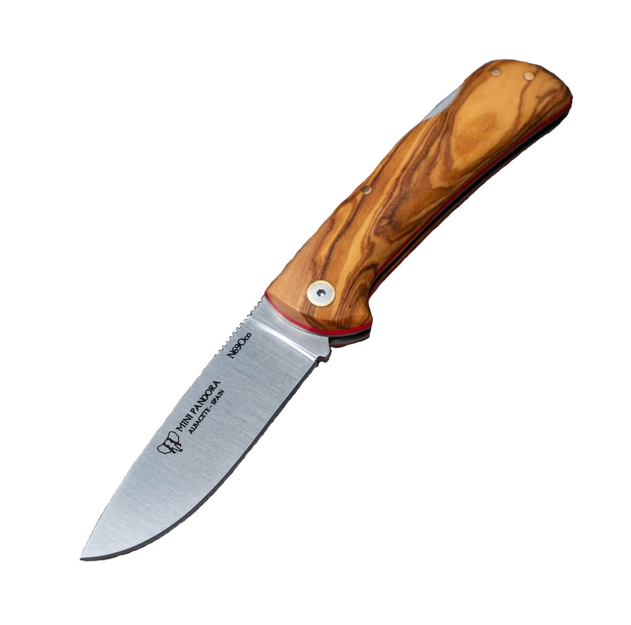 Navaja Cudeman con mango de madera de olivo. Incluye funda de cue...