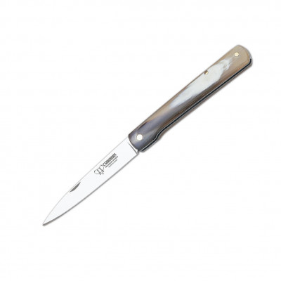 Navaja estilete Cudeman Vendetta. Mango en asta de toro pulida. H...