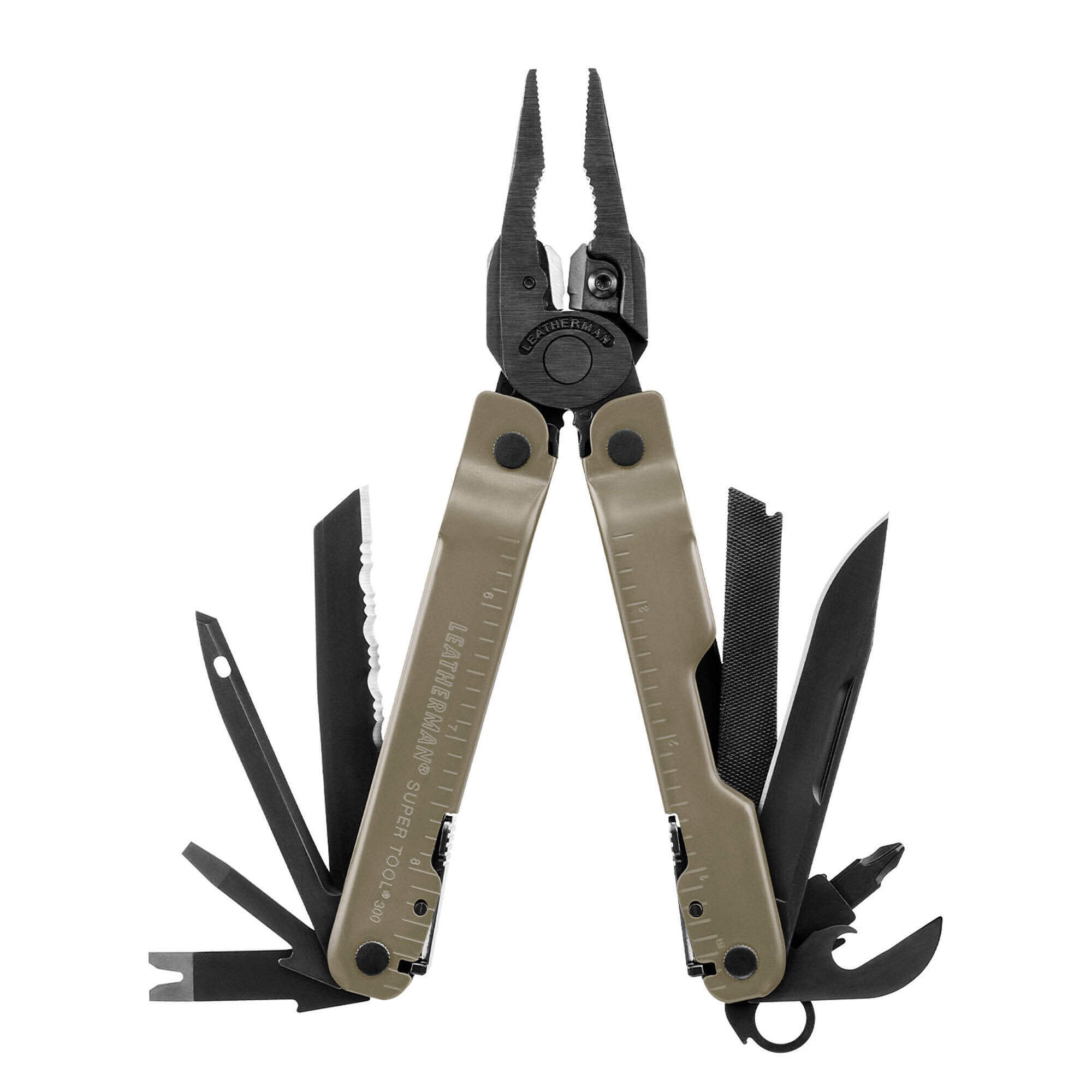 Multiherramienta Leatherman Super Tool 300M negra y marrón con 18...