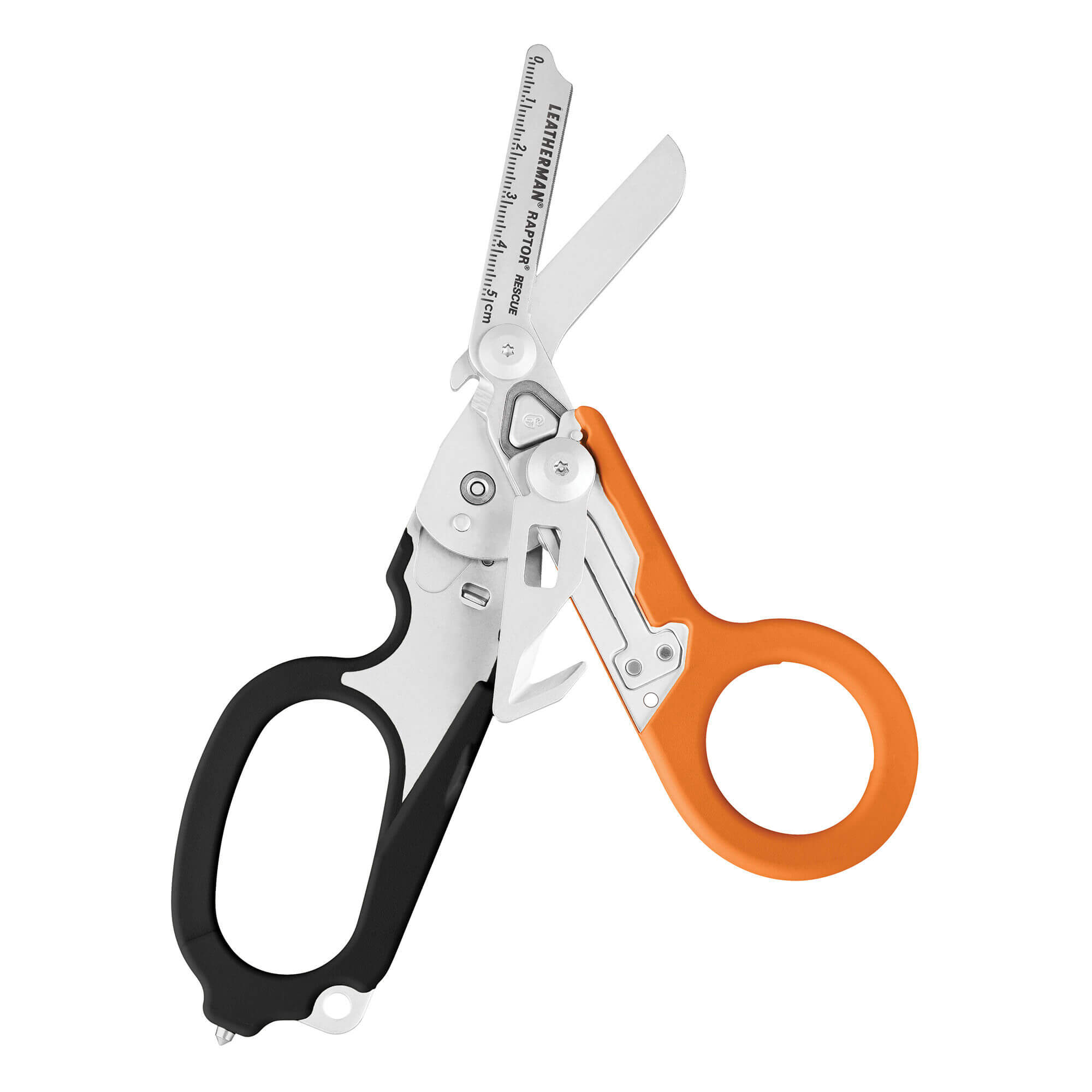 Tijeras Leatherman Raptor Rescue negro y naranja con 6 funciones