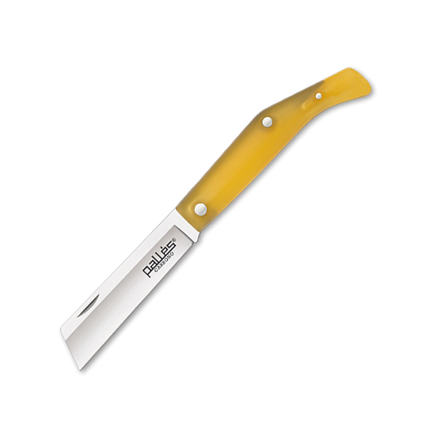 Canivete Pallés nº2 com ponta cortada e lâmina em aço carbono.