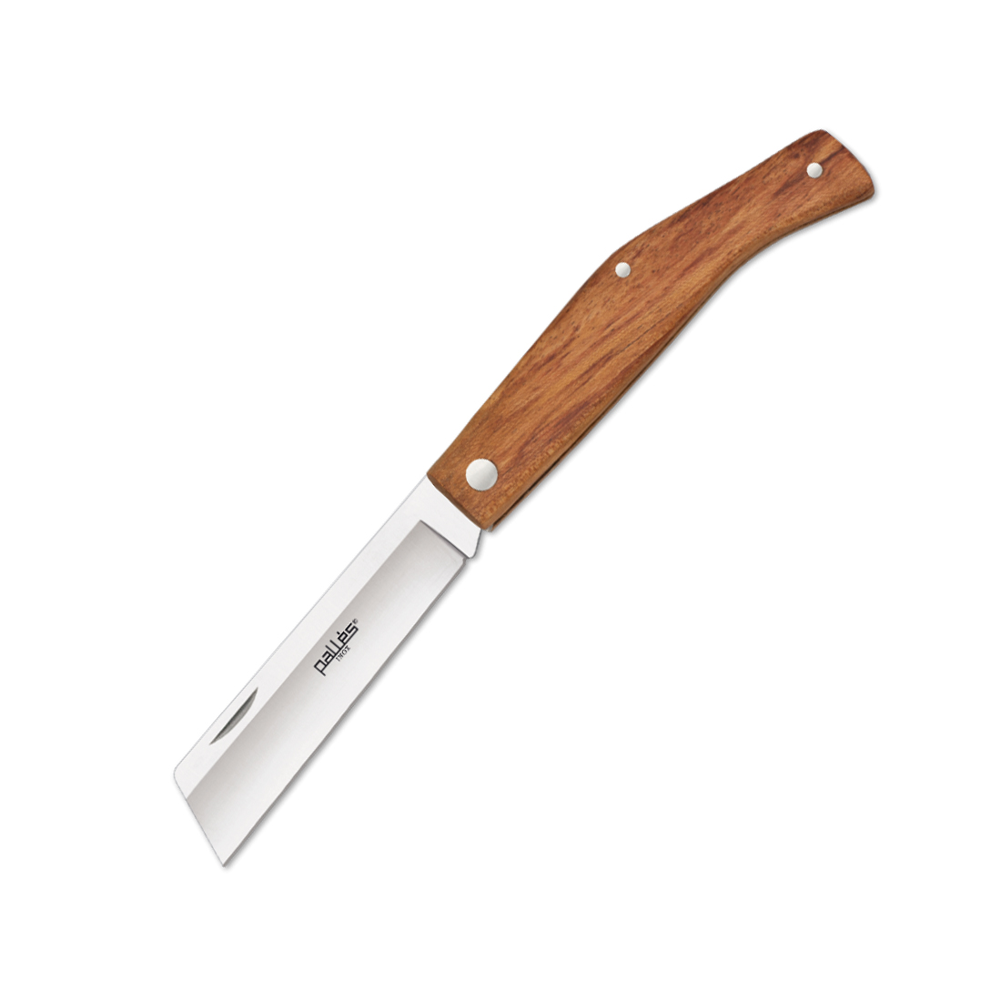 Canivete Pallés nº2 com ponta cortada, cabo em madeira e lâmina e...