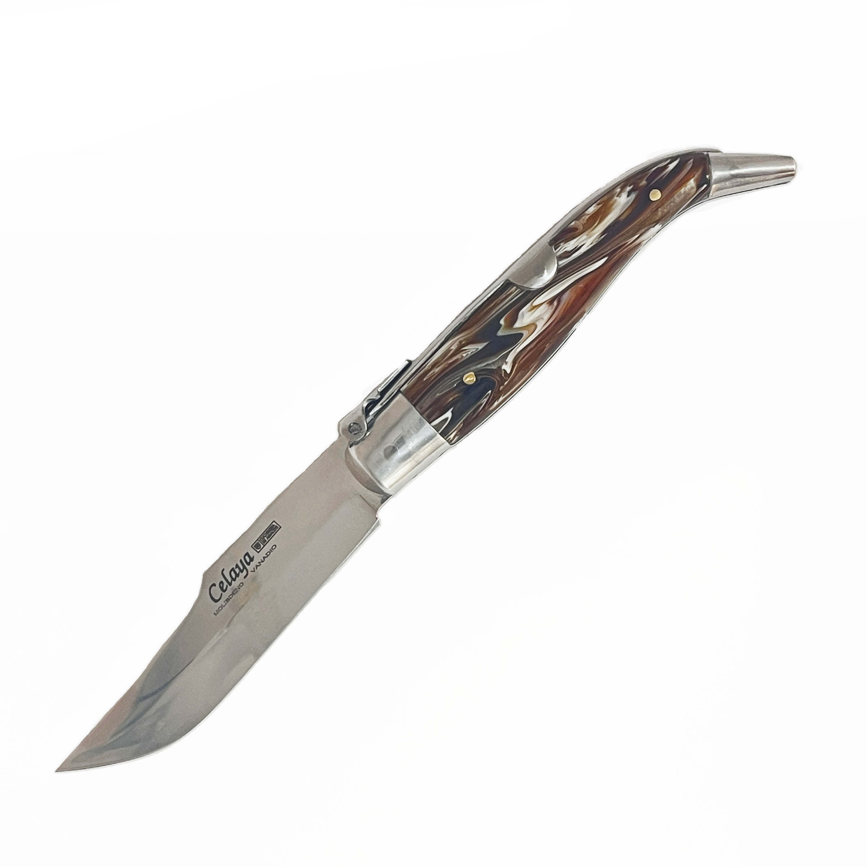 Navaja clásica albacete con hoja de acero carbono de 11 cm y mang...