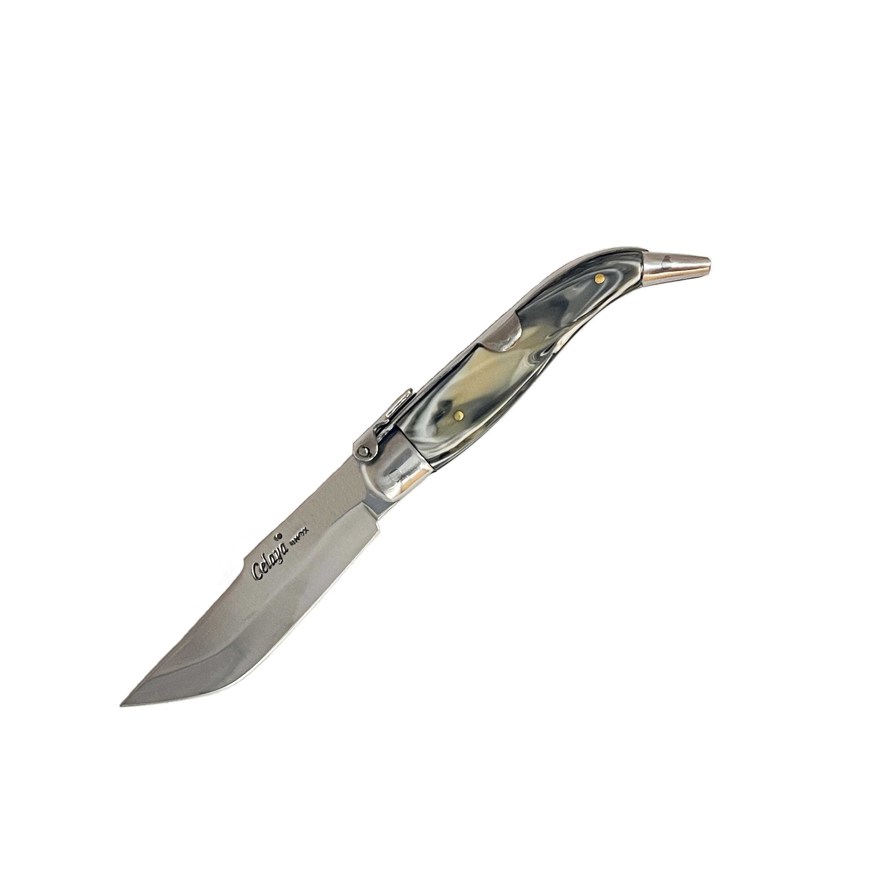 Navaja clásica albacete con hoja de acero carbono de 8 cm y mango...