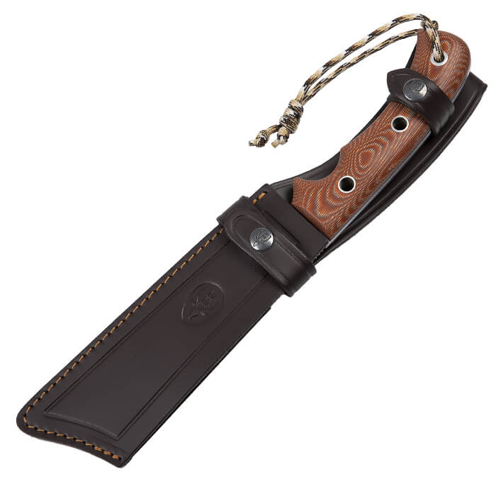 Muela Sherpa 18C Machete com cabo de lona castanho micarta e lâmina de 18 cm