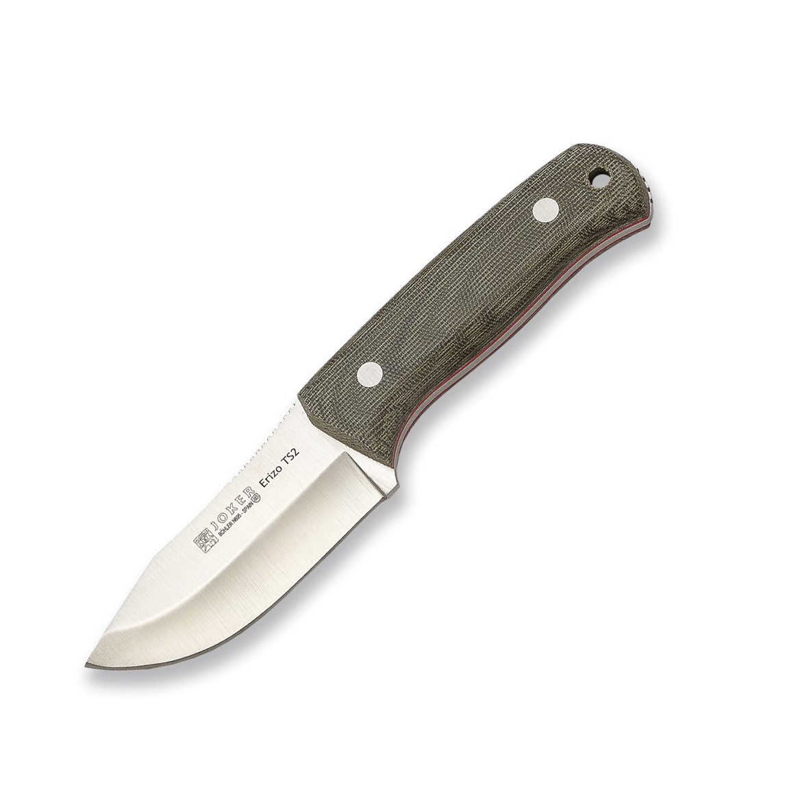 Joker Erizo TS2 con mango de micarta verde. Funda de cuero inclui...