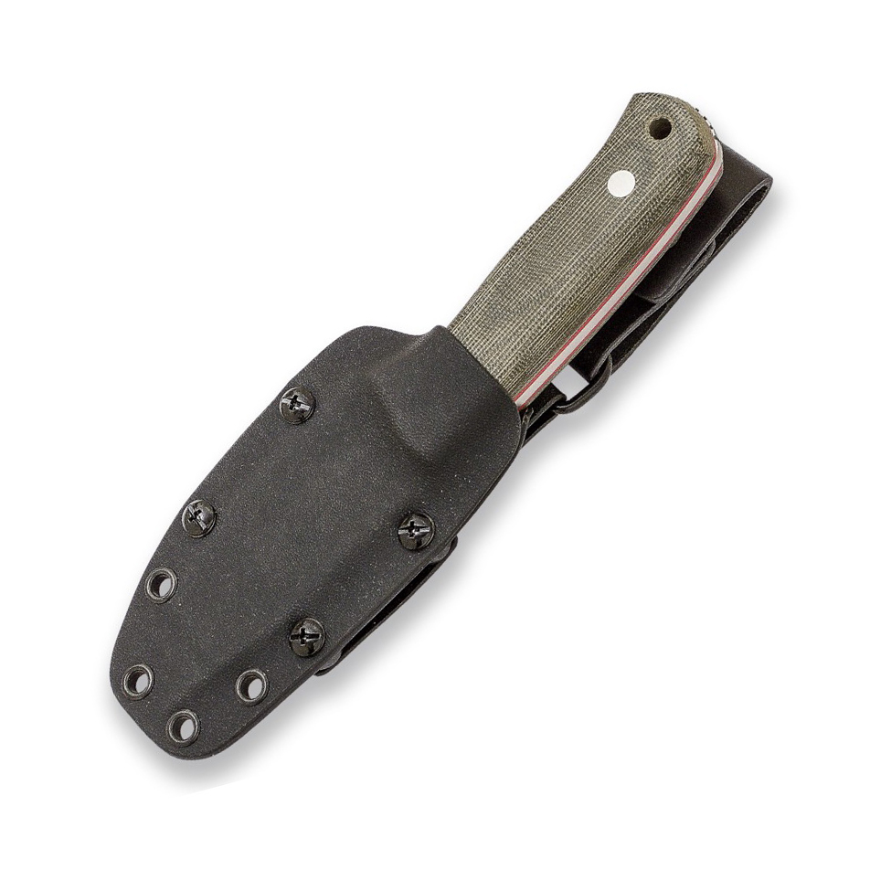 Joker Erizo TS2 con mango de micarta verde. Funda de kydex incluida.