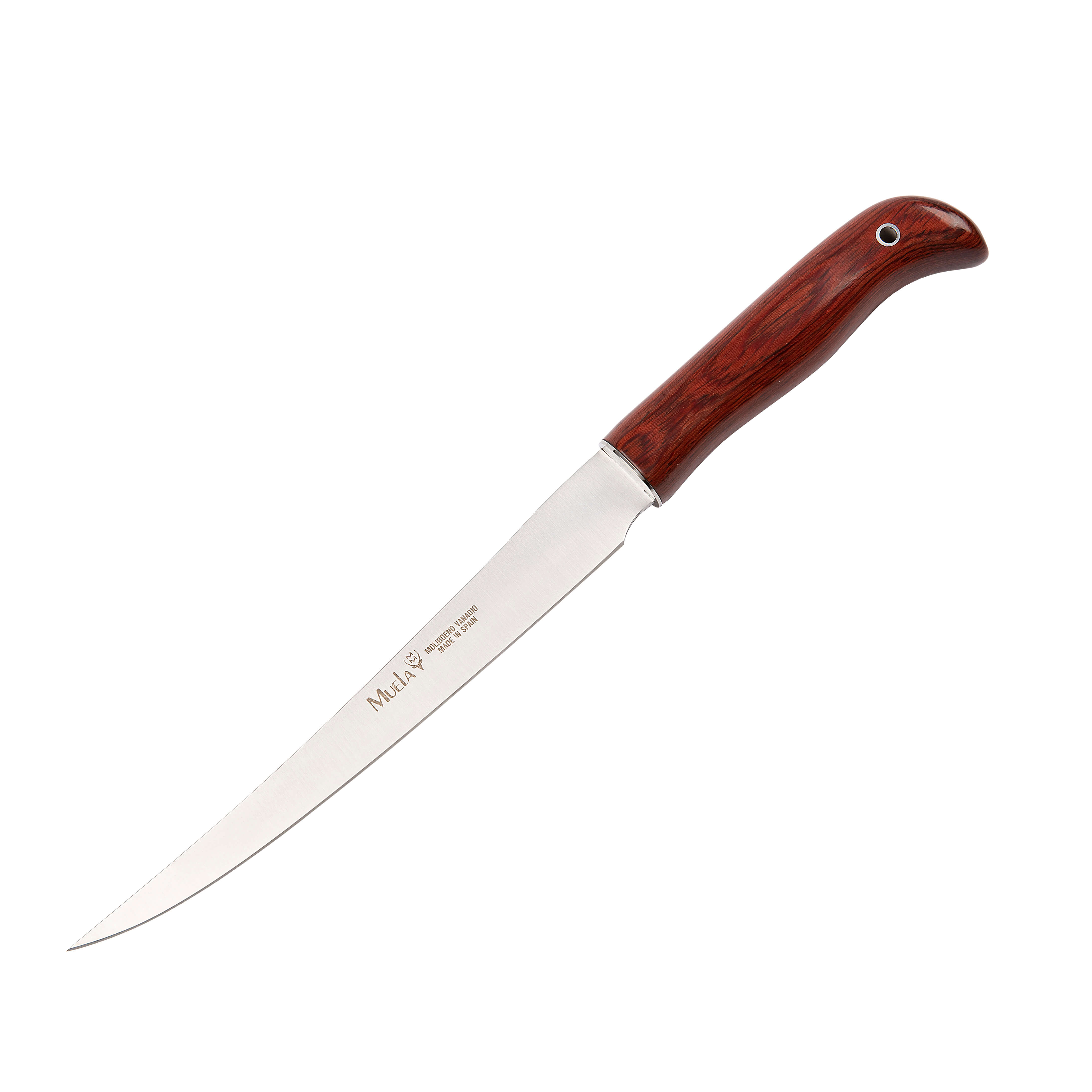 Cuchillo filetero Muela FP-19R con mango de madera prensada coral...