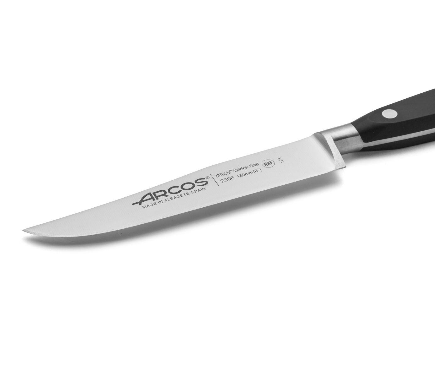 Cuchillo de cocina Arcos Riviera Negra con hoja de 15 cm