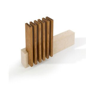 Taco de Piedra y Madera para Cuchillos Arcos