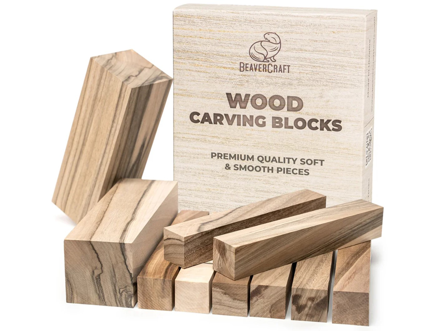 Set de 10 bloques de madera de nogal europea