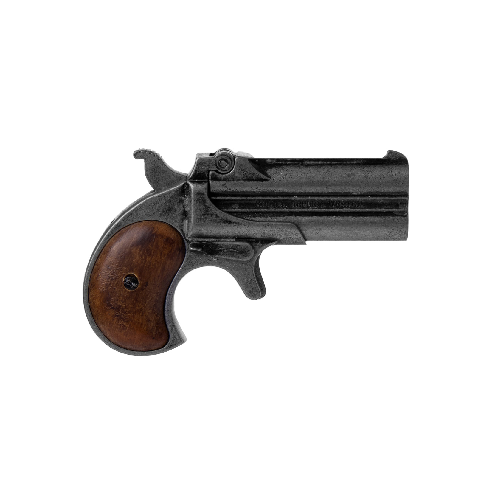 Réplica da Double Derringer Mod.95 em madeira e metal antigo