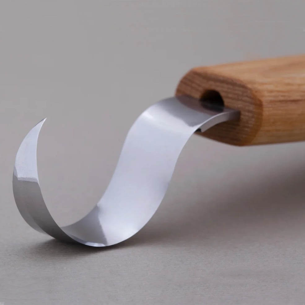 Faca de trinchar colher com lâmina de 25 mm e cabo em madeira de freixo