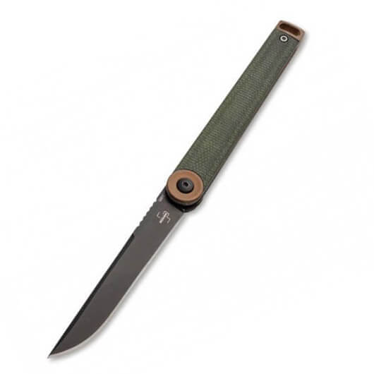 Canivete tatico de estilo japones com cabo de micarta verde da se...