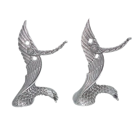 Porta-pistolas em forma de águia com acabamento azulado