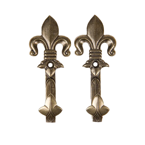 Porta-armas Fleur de lis com acabamento em latão