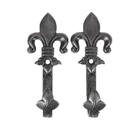 Porta-armas flor-de-lis com acabamento azulado