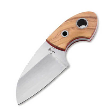 Cuchillo tactico Gnome con mango de madera de olivo