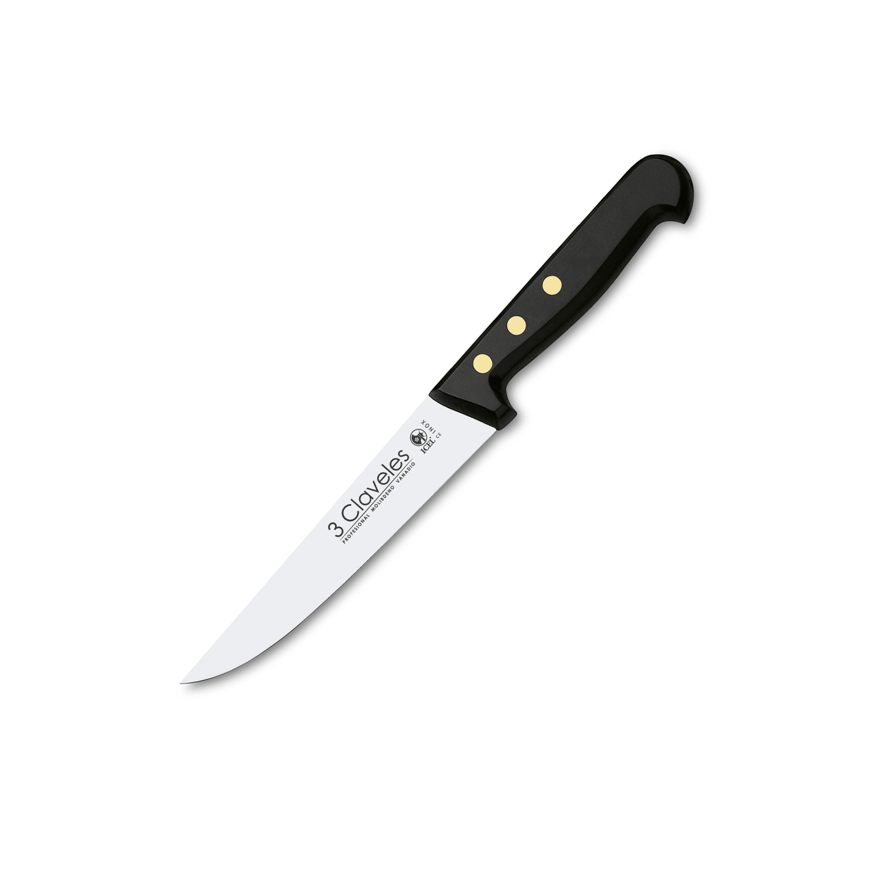 Cuchillo cocinero con hoja de 15,5 cm y mango pom 3 Claveles pres...