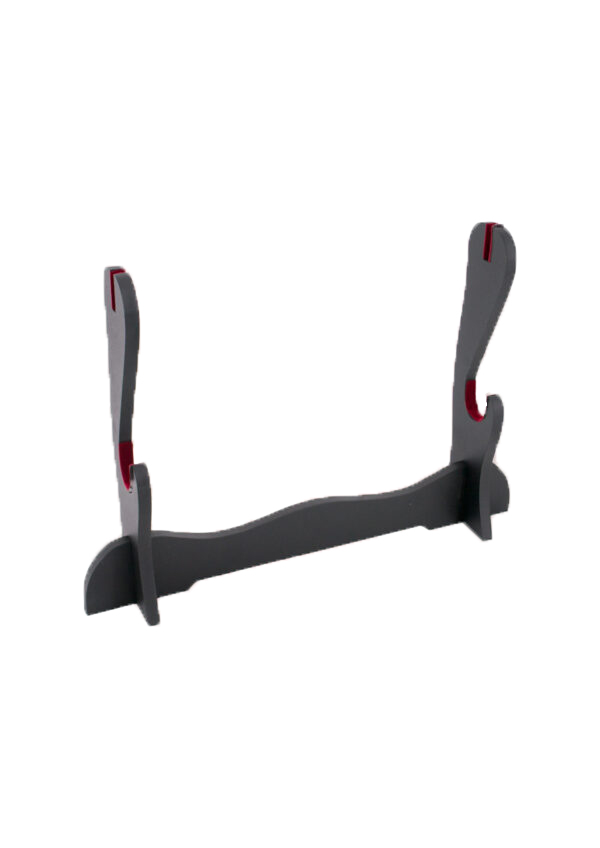 Suporte de madeira para katana aberta e bainha