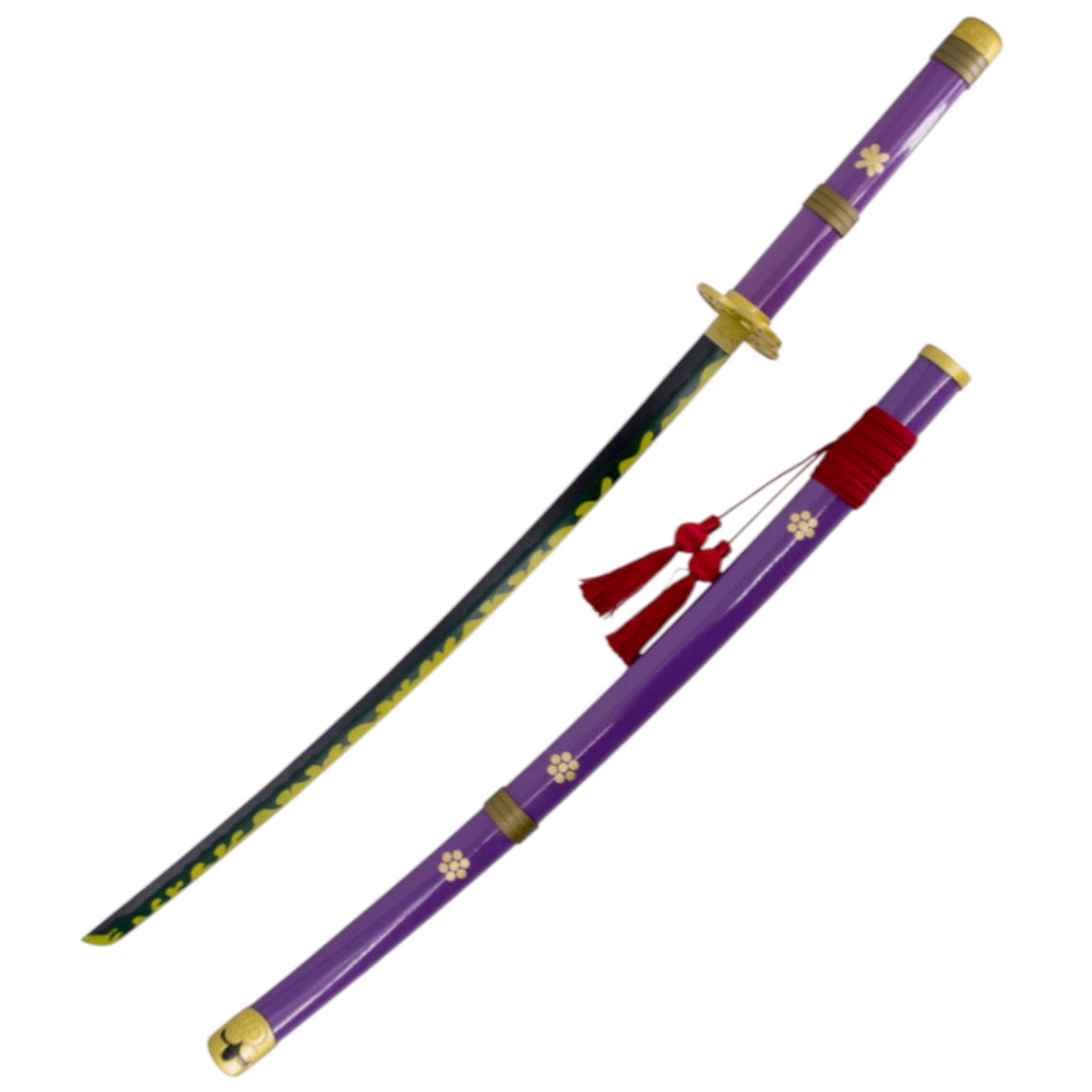 Katana Enma von Zoro in One Piece Fliederfarbe mit goldenen Detai...
