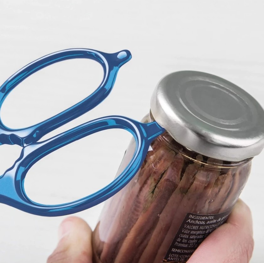 8-Zoll-Mehrzweck-Küchenschere aus Edelstahl mit blauem Griff