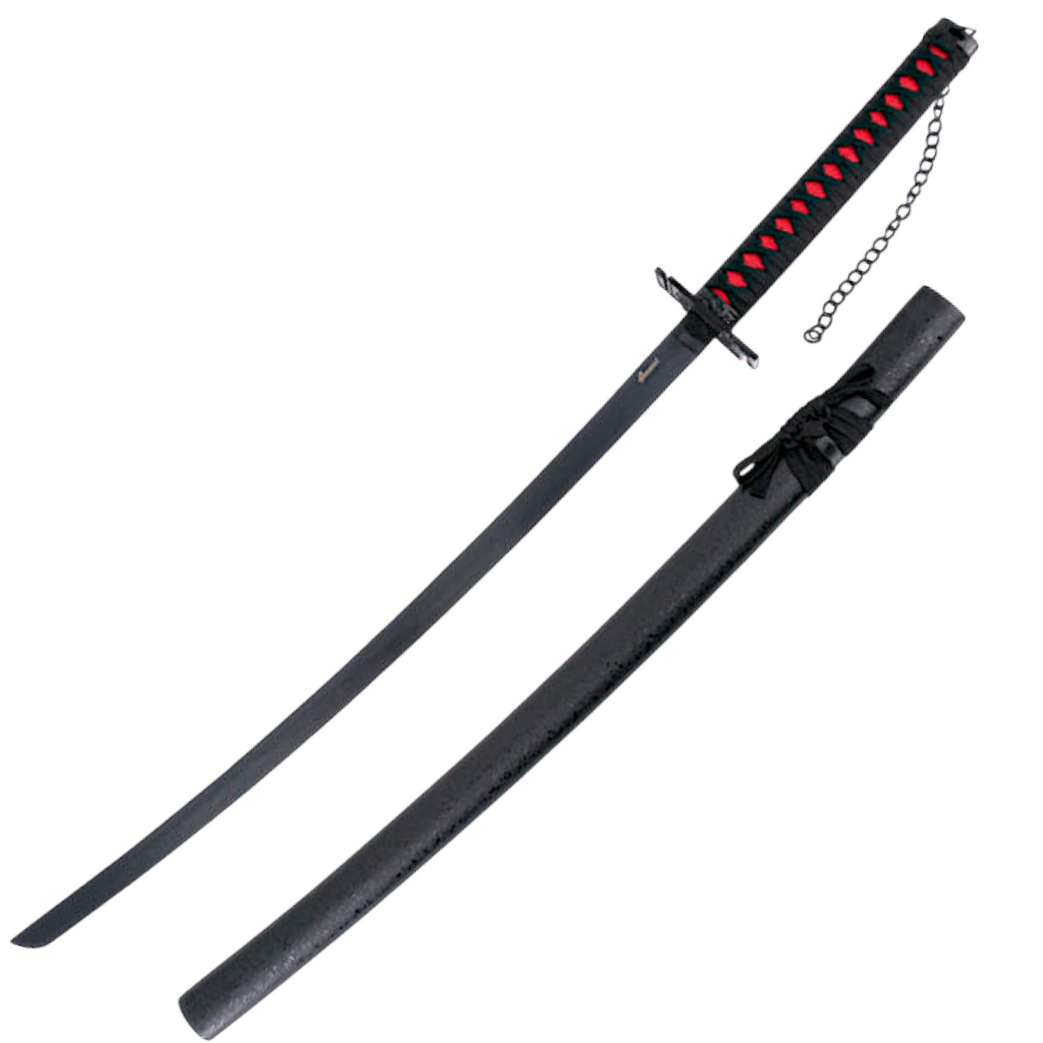 Katana Tensa Zangetsu Hollow Ichigo von Bleach mit schwarzem Grif...