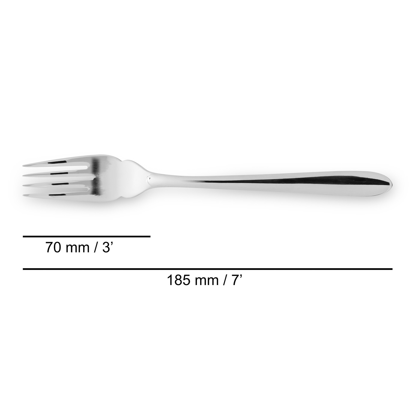 12 Garfos de Peixe Arcos Berlin Series Aço Inoxidável 185 mm